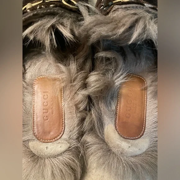 SOLD Gucci Princetown velvet fur mules - Picture 4 of 5